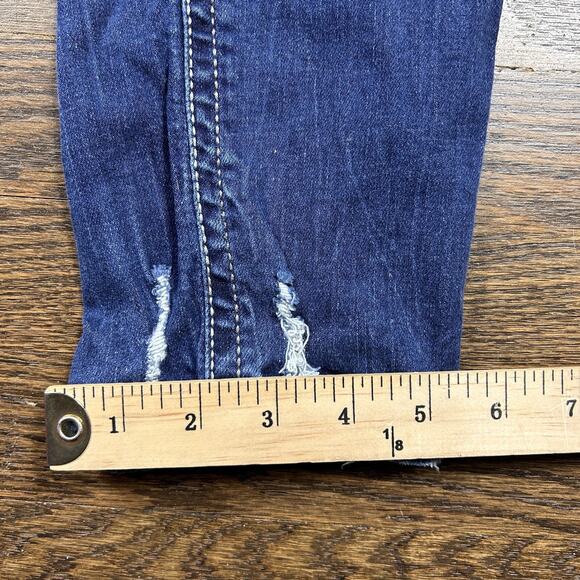 BKE Denim Payton Jeans Womens 36R Blue Medium Wash Skinny Fit Distressed - Picture 8 of 10